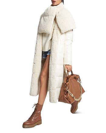 michael michael kors reversible faux-fur puffer coat